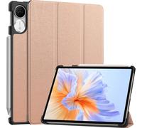 Case2go - étui pour tablette Xiaomi pad 6 coque Étui pour tablette Honor Pad V9 - 11.5 Pouce - Mallette à trois volets - Protection ultime - Rose l'or