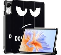 Case2go - étui pour tablette Xiaomi pad 6 coque Étui pour tablette Honor Pad V9 - 11.5 Pouce - Mallette à trois volets - Protection ultime - Don't Touch Me
