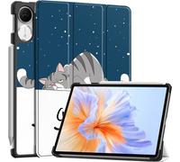 Case2go - étui pour tablette Xiaomi pad 6 coque Étui pour tablette Honor Pad V9 - 11.5 Pouce - Mallette à trois volets - Protection ultime - Bonne nuit