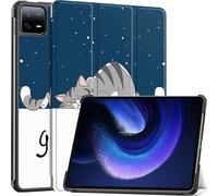 Case2go - étui pour tablette Xiaomi pad 6 coque Étui pour tablette Xiaomi Pad 6 / Pad 6 Pro - 11 Pouce - Mallette à trois volets - Protection ultime - Bonne nuit