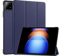 Case2go - étui pour tablette Xiaomi Pad 6S Pro housse Étui pour tablette Xiaomi Pad 6S Pro - 12.4 Pouce - Mallette à trois volets - Protection ultime - Sombre Bleu