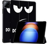 Case2go - étui pour tablette Xiaomi Pad 6S Pro housse Étui pour tablette Xiaomi Pad 6S Pro - 12.4 Pouce - Mallette à trois volets - Protection ultime - Don’t touch me