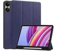 Case2go - étui pour tablette Xiaomi Redmi Pad Pro housse Étui pour tablette Xiaomi Redmi Pad Pro (2024) - 12.1 Pouce - Couverture à trois volets avec porte-crayon - Protection ultime - Sombre Bleu