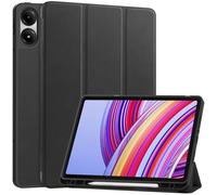 Case2go - étui pour tablette Xiaomi Redmi Pad Pro housse Étui pour tablette Xiaomi Redmi Pad Pro (2024) - 12.1 Pouce - Couverture à trois volets avec porte-crayon - Protection ultime - Noir