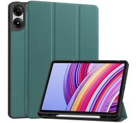 Case2go - étui pour tablette Xiaomi Redmi Pad Pro housse Étui pour tablette Xiaomi Redmi Pad Pro (2024) - 12.1 Pouce - Couverture à trois volets avec porte-crayon - Protection ultime - Sombre Vert