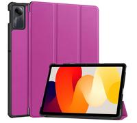 Case2go - étui pour tablette Xiaomi Redmi Pad SE housse Étui pour tablette Xiaomi Redmi Pad SE (2023) - 11 Pouce - Mallette à trois volets - Protection ultime - Pourpre
