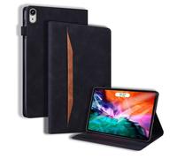 Case2go - Housse compatible avec Apple iPad Mini 6 (2021) - Avec porte-carte - Housse en cuir PU pour tablette - Noir