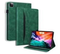 Case2go - Housse compatible avec Apple iPad Pro 11 (2021/2020/2018) - Avec porte-carte - Housse en cuir PU pour tablette - Vert