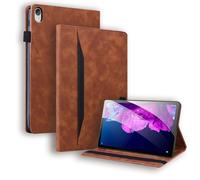 Case2go - Housse compatible avec Lenovo Tab P11 - Avec porte-carte - Housse en cuir PU pour tablette - marron