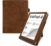 Case2go - Housse pour Pocketbook Inkpad 4 - Avec dragonne - 7,8 Pouce - Fonction Auto / Wake - Faux cuir - Marron