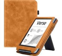 Case2go - Housse pour PocketBook Verse / Verse Lite / Verse Pro / Verse Pro Color - Avec dragonne - 6 Pouce - Fonction Auto / Wake - - Marron