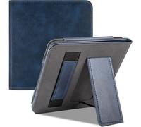 Case2go - Housse pour Tolino Epos 2 - Avec dragonne - 8 Pouce - Fonction Auto / Wake - Faux cuir - Bleu foncé