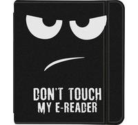 Case2go - Housse pour Tolino Epos 2 - Fermeture magnétique - 8 Pouce - Fonction Auto / Wake - Cuir Artificiel - Don’t Touch Me