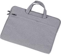 Case2go - Laptop Tasche - 12 Pouce - Avec compartiment supplémentaire - Avec poignée - Lumière Gris
