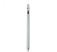 Case2go - Stylo tactile actif - aluminium - rechargeable - argenté