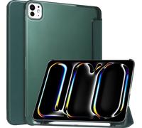 Case2go - Tablet hoes geschikt voor Apple iPad Pro (2024) - Tri-fold Frosted Case met Auto/Wake Functie - Met Pencilhouder - 11 inch - Lichtblauw