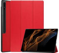 Case2go - Tablet hoes geschikt voor Samsung Galaxy Tab S9 Ultra (2023) - Tri-Fold Book Case - Met Pencil Houder - Donker Blauw