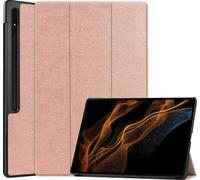 Case2go - Tablet hoes geschikt voor Samsung Galaxy Tab S9 Ultra (2023) - Tri-Fold Book Case - Met Pencil Houder - Donker Blauw