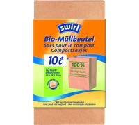 Lot de 10 sacs poubelle Swirl® Bio en papier 10 L/BIOM Absorbeur/Sacs poubelle/bioabfall pour déchets de sacs sac poubelle/Sac