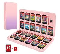 CaseBot Étui pour cartes de jeu pour Nintendo Switch 2, Switch OLED/Lite, [Antichoc] Coque rigide pour 24 cartouches de jeu et 24 emplacements pour cartes Micro SD, fin et portable, ombré fantaisie