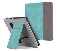 CASEBOT Étui pour Kindle Oasis 10ème/9ème Génération (Modèle 2019/2017), Coque avec Béquille, Housse Folio avec Fente de Carte et Dragonne Denim Turquoise