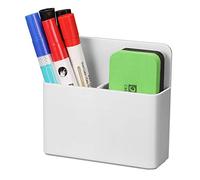 CASEBOT Porte Marqueur Magnétique, Boîte de Rangement Magnétique Support de Crayon pour Tableau Blanc, Fournitures Scolaires, Réfrigérateur, Bureau, Casier et Surface Magnétique, Blanc