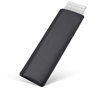 CaseBuy Housse de clavier étanche en cuir PU compatible avec Apple iMac M1 Chip Magic Keyboard avec pavé numérique Modèle A2520 A1843 Accessoires Clavier Pochette Pochette Noir