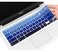 CaseBuy Housse de clavier pour ordinateur portable ASUS Chromebook Flip C434 2 en 1, ASUS C302CA/C423NA/C425TA/C433TA/C434TA-DH342T DSM4T DS384T C523NA Chromebook, ASUS C434TA Accessoires, Bleu progressif