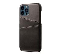 Casecentive Coque en cuir avec dos portefeuille pour iPhone 14 Plus - Noir