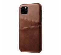 Casecentive Coque Portefeuille en cuir iPhone 12 / iPhone 12 Pro - Marron