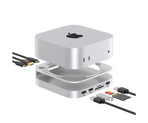 Casecentive Support Aluminium 8-en-1 HDMI pour Mac Mini M4/M4 Pro/M5 Pro/M6 - 8720153797023