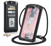 Casecond Petit Sac Sacs à Bandoulière Sac Téléphone Portable Femmes Mini Pochette Portefeuille Universelle pour iPhone 14 13 12 11 Pro Max Samsung Z Flip 4 3 5G S23 Ultra A53 Xiaomi Jusqu'à 7.3" Noir
