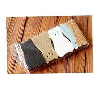 Casecover 4pcs / Set Éponge Tampons À Récurer Forme De Chat Mignon Vaisselle Lavage Éponge Scourer Fournitures De Cuisine