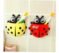 Casecover Porte-1pc Mignon De Coccinelle Brosse À Dents Support Mural D'aspiration Crochet Sucker Set Salle De Bain pour Enfants Kid