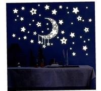 Casecover Stickers Muraux Fluorescent Etoiles Phosphorescent Stickers Muraux Starry Lune Autocollant Lumineux Lumineux Autocollant pour Enfants Chambre