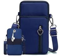 Casecret Petit Sac Téléphone Portable Femme Sacs Bandoulière Crossbody Pochette Brassard de Sport de Course à Pied Bande Running Armbag Universel pour iPhone 14 13 11 Samsung Xiaomi BIS zu 7.5" Bleu