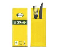 Class 10 C4032TA-131-PEFC Airlaid Serviette Poche Porte-Couverts, Papier, Jaune, 40 x 32 x 0,8 cm, 20 unités
