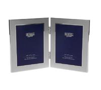 Caseeto Satin Silver Double Photo Frame Picture Gift 3x5 Inch by Shudehill