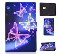 CaseFun Coque pour Samsung Galaxy Tab A 8.0 2019 SM-T290/T295 Housse Etui de Protection en Cuir PU Case Cover Magnétique avec Fonction de Support, Papillon