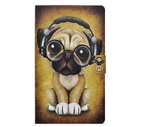 CaseFun Coque pour Samsung Tab A 10.5, Ultra Slim PU Cuir Housse de Protection Flip Case Cover avec Stand pour Galaxy A 10.5 Pouces SM-T590/SM-T595 Chien