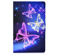 CaseFun Coque pour Samsung Tab A6 10.1 Papillon, Ultra Slim PU Cuir Housse de Protection Flip Case Cover avec Stand pour Galaxy A (2016) SM-T580 SM-T585 10.1 Pouces