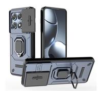 CaseGame Coque Compatible avec Xiaomi 14T Pro avec Lentille Coulissante Couverture, Militaire Armor Antichoc Etui avec Support 360° Rotatif pour mais