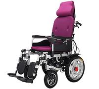 CASEGO Fauteuil Roulant électrique Intelligent Cadre en Alliage d'aluminium Fort Porteur Personnes âgées Walker Loisirs Scooter à Quatre Roues (Purple)