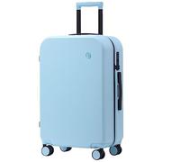 CASEGO Valise 26 Pouces Grande capacité Solide et Durable Verrouillage par Mot de Passe Valise de Chariot rétractable à Roue Universelle silencieuse (Blue 24 inch)
