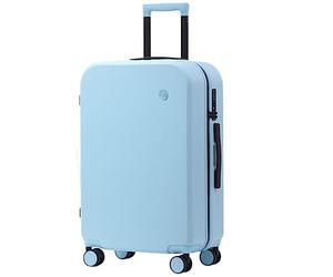 CASEGO Valise 26 Pouces Grande capacité Solide et Durable Verrouillage par Mot de Passe Valise de Chariot rétractable à Roue Universelle silencieuse (Blue 26 inch)