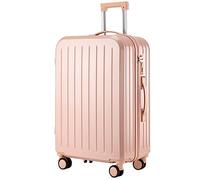 CASEGO Valise de Grande capacité de 28 Pouces avec Porte-gobelet, Serrure à Code de Roue Universelle silencieuse, Chariot rétractable, Valise Unisexe (Pink 26 inch)