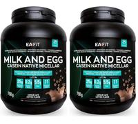 Caseine Proteine Tri-Sources Cafe - Eafit Milk&Egg - Assimilation Lente (Lot de 2)