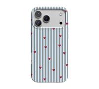 Casely Coque pour iPhone 17 Pro | Love Lines | Rayures bleues | Compatible avec MagSafe | Design classique ultra fin