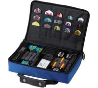 Casemaster Étui de Transport Classique en Nylon pour fléchettes en Acier et Pointe Souple, Peut contenir 12 fléchettes de Nombreux Autres Accessoires Via de généreuses Poches de Rangement, Tubes et
