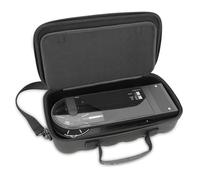 CASEMATIX Travel Case Compatible with Audio-Technica AT-SB727 Portable Turntable Sound Burger Vinyl Record Player - Includes Carry Case Only with Handle and Shoulder Strap, Black